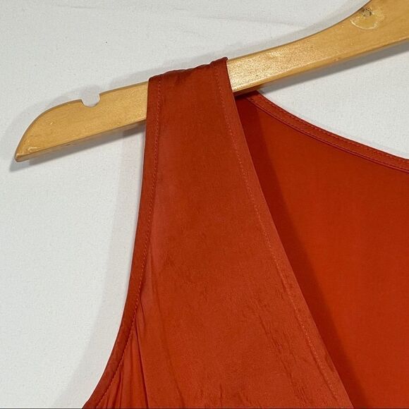 Ann Taylor Brunt Orange Knot Neckline Tank Top - Picture 5 of 11